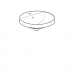 Умывальник круглый, встраиваемый в столешницу, Geberit VariForm 500.705.01.2, Ø48см, с полочкой для отверстия под смеситель, с переливом, белый глянец
