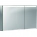 500.207.00.1 Option Дзеркальна шафка 120 см, з підсвіткою, із 3 дверцятами: корпус дзеркальний, дверцята дзеркальні зовні та всередині