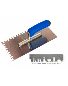 Затирочный шпатель Litokol зубчатый, металлический для больших форматов плитки (911TG)