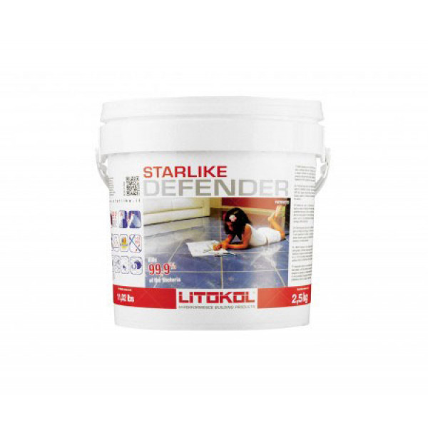 Затирка Litokol Starlike Defender антибактеріальна епоксидна, 2.5 кг (DFNANT02.5), C.240 Антрацит