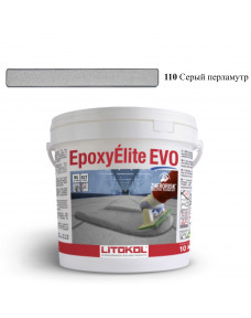 Затирка Litokol Epoxyelite EVO епоксидна для всіх видів плитки і затирки швів, 10 кг (EEEVOGPR0010), C.110 Сірий Перламутр