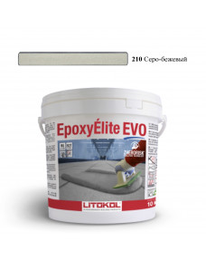Затирка Litokol Epoxyelite EVO епоксидна для всіх видів плитки і затирки швів, 10 кг (EEEVOGRE0010), C.210 Сіро-бежевий