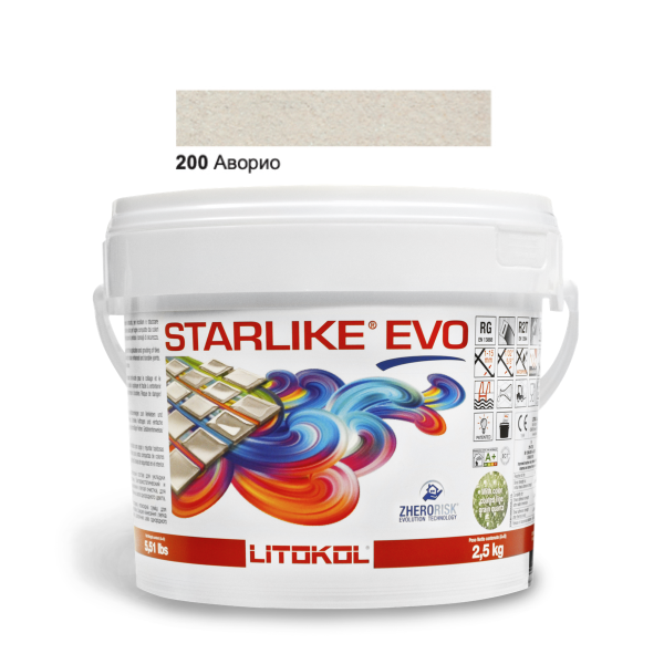 Затирочная смесь Litokol Starlike EVO STEVOAVR02.5 200 Аворио 2,5 кг
