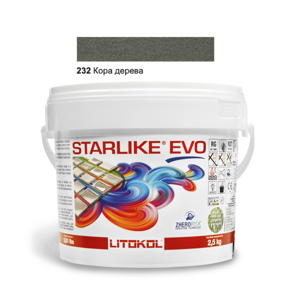 Затирочная смесь Litokol Starlike EVO STEVOCUO02.5 232 Кора Дерева 2,5 кг