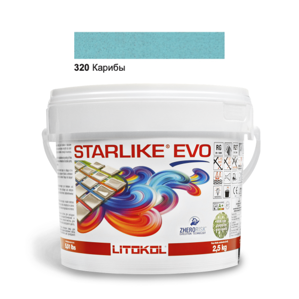 Затирочная смесь Litokol Starlike EVO STEVOACR02.5 320 Карибы 2,5 кг