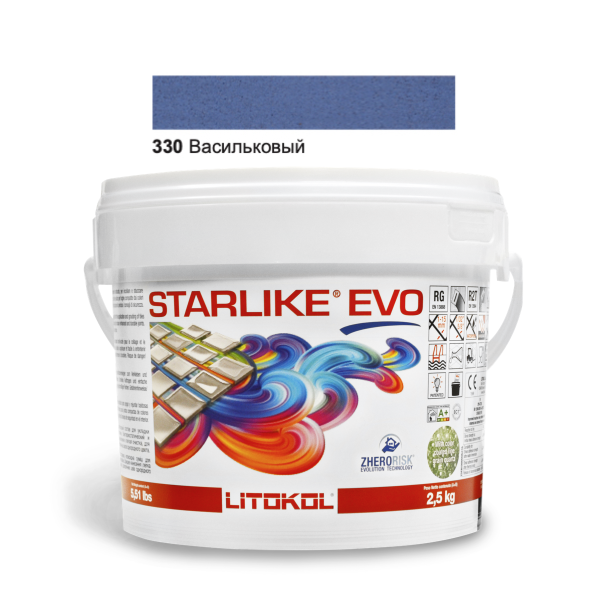 Затирочная смесь Litokol Starlike EVO STEVOBAV02.5 330 Васильковый 2,5 кг