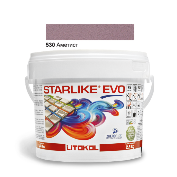 Затирочная смесь Litokol Starlike EVO STEVOVMT02.5 530 Аметист 2,5 кг