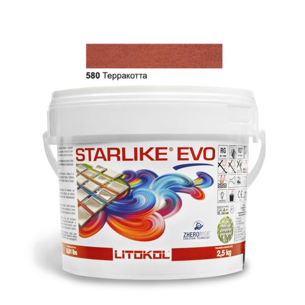 Затирочная смесь Litokol Starlike EVO STEVORMT02.5 580 Терракотта 2,5 кг