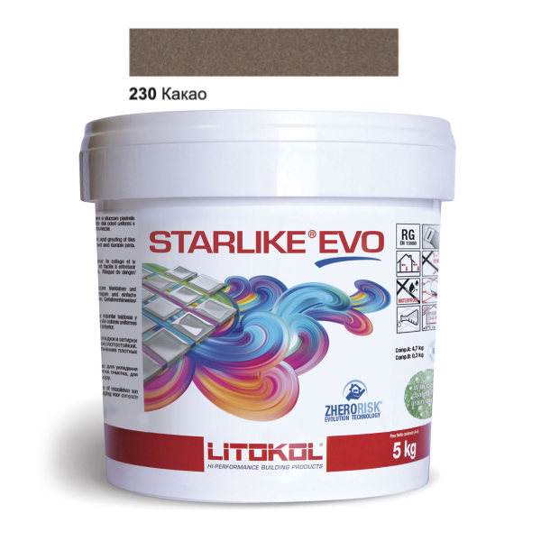 Затирочная смесь Litokol Starlike EVO STEVOCCA0005 230 Какао 5 кг