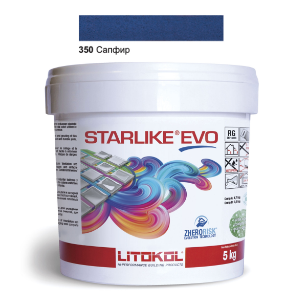 Затирочная смесь Litokol Starlike EVO STEVOBZF0005 350 Сапфир 5 кг