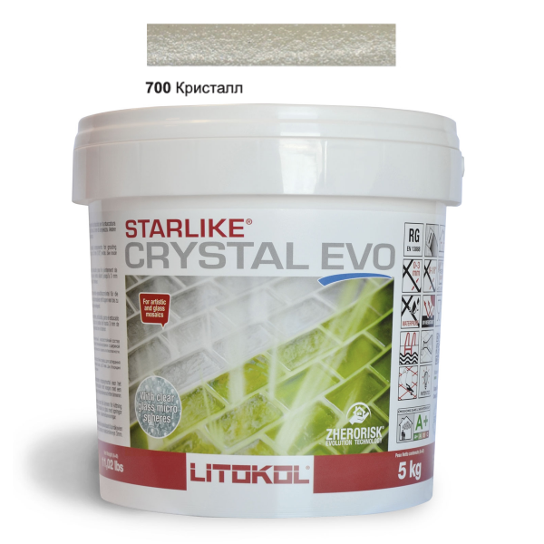 Затирочная смесь Litokol Starlike Crystal EVO CREVO0005 700 Кристалл 5 кг