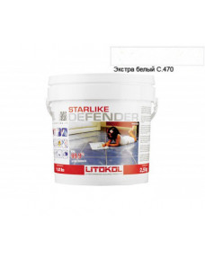 Затирка Litokol Starlike Defender антибактеріальна епоксидна, 2.5 кг (DFNBAS02.5), C.470 Екстра білий