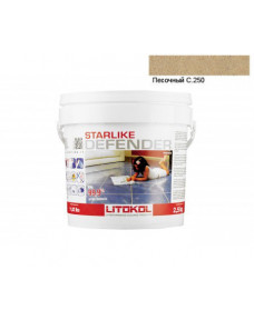 Затирка Litokol Starlike Defender антибактеріальна епоксидна, 2.5 кг (DFNSBB02.5), C.250 Пісочний
