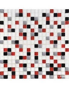 Мозаика Grand Kerama 458 микс белый-красный-черный-платина