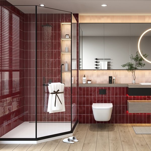 Плитка CERAMICA DESEO Venice червоний 200x75x8