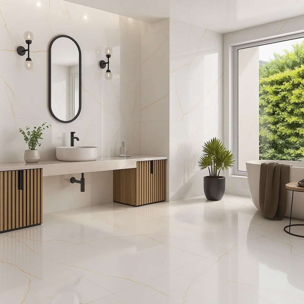 Плитка ALMERA CERAMICA (SPAIN) Lab. Bianco Mare білий 1200x1200x10